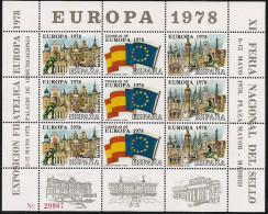 1978-MINIPLIEGO ESPECIAL EXPO FILATÉLICA EUROPEA. FERIA NACIONAL DEL SELLO´78-NUEVO - Commemorative Panes