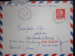 Reunion Lettre De Saint Benoit 1961 Pour Paris - Briefe U. Dokumente