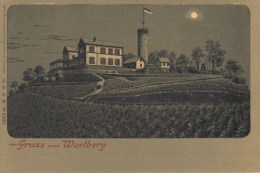 Heilbronn, Gruss Vom Wartberg, Mondschein-AK, Um 1900 - Heilbronn
