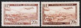 1946. POSTE AERIENNE 20 Fr. Both Types.  (Michel: 254 I + 254 II) - JF191269 - Unused Stamps