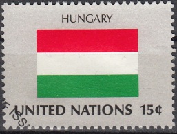 Nations Unies (New York) 1980 Yvert 331 O Cote (2015) 0.70 Euro Drapeau Hongrie Cachet Rond - Usati