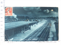 CPA  (91) Essonne - Juvigny - La Nuit - Les Voies Ferrées - Gare - Juvisy-sur-Orge