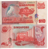 SINGAPORE  $10    P11b  "Bird's Serie"     ( ND 1980 ) UNC - Singapore