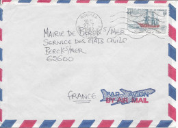 Timbre Transport Mixte Le Cher Flamme Noouméa 1982 Bateau Voilier Navire Marine - Storia Postale