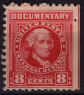 USA - U.S. Internal Revenue, Documentary -  Revenue Tax Stamp - USED - A J Dallas - Fiscali