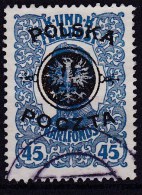 POLAND 1918 Lublin Fi 19 Used Signed Petriuk - Gebruikt