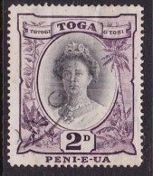 Tonga 1920 Sg 57e Used Paper Fold Top Left - Tonga (1970-...)