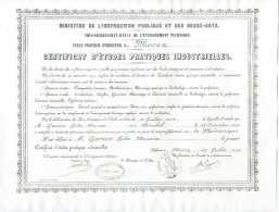 Certificat D´Etudes Pratiques Industrielles /Ministére De L´Instruction Publique/Morez/ 1924    DIP62 - Diplomi E Pagelle