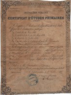 Certificat D´Etudes Primaires/Instruction Publique/Académie De POITIERS/Indre/Saint Hilaire/1889  DIP70 - Diplomas Y Calificaciones Escolares