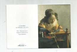 G-I-E , Calendrier , 2010 , Petit Format , LA DENTELLIERE , JAN VERMEER , Musée Du Louvre , 2 Scans - Tamaño Pequeño : 2001-...