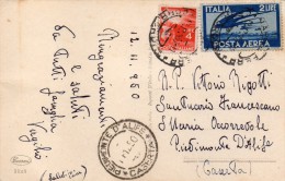 1950 CARTOLINA CON ANNULLO PIEDIMONTE D'ALIFE CASERTA - Luftpost