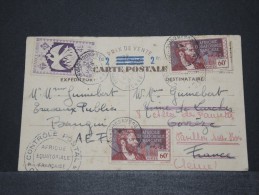 OUBANGUI CHARI - Rare Courrier Reprise Des Vols Vers La France Avec Controle Postal - Superbe - A Voir - Lot 14993A - Cartas & Documentos