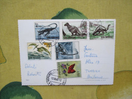 1965 Cartolina Per INTERNo Affrancata L.75 6 Valori Differenti - Storia Postale