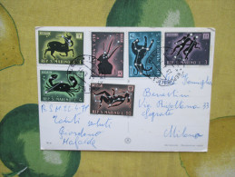 1970 Cartolina Per INTERNo Affrancata L.25 N.6 Valori Differenti Serie ZODIACO - Storia Postale