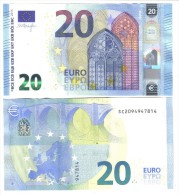 NEW 20 €  ITALIA FDS UNC Serie S012 SC  DRAGHI Q.FDS DA MAZZETTA Cod.€.212 - 20 Euro