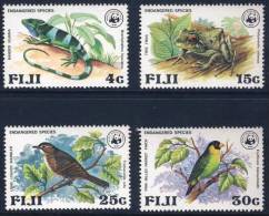 FIDJI, WWF, Oiseaux, Grenouille, Yvert 389/92** Neuf Sans Charniere. MNH - Ungebraucht