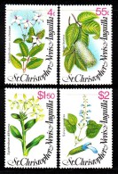 St Christopher-Nevis-Anguilla MNH Scott#393-#396 Set Of 4 Flowering Plants - St.Christopher-Nevis-Anguilla (...-1980)