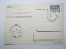1961 , Hannover - Tag Der Danziger , Klarer Sonderstempel Auf Beleg - Covers & Documents