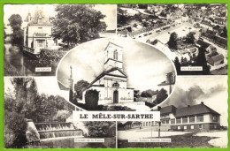 LE MÊLE-SUR-SARTHE - La Laiterie Vue D'Ensemble Cascade De La Piscine Groupe Scolaire Maurice Gérard L'Eglise Multivues - Le Mêle-sur-Sarthe