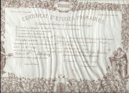 Certificat D´Etudes Primaires/Département Des VOSGES/Epinal/ Ecole De Gruez/1904    DIP112 - Diplomas Y Calificaciones Escolares