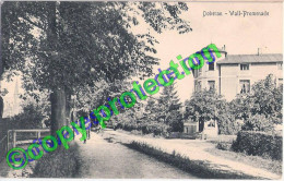 BAD DOBERAN Wallpromenade Fussgängerin Graben Brücke 3.6.1918 Gelaufen - Bad Doberan