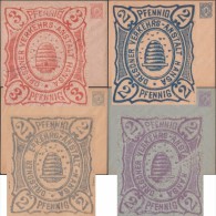 Allemagne 1889. Poste Locale Hansa De Dresde. Entiers Postaux, Erreurs D'impression De La Ruche. Franc-maçonnerie - Abeilles