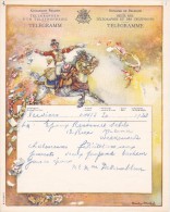 TELEGRAMM - TELEGRAMME  B.13 (D.F.)  Bureau De VERVIERS - VERSO HERBESTHAL - 2 Scans - Telegraphs