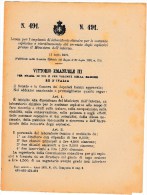 4931.  Regio Decreto - Racconigi 1907 Giolitti - Impianto Laboratorio Chimico Esplosivi - Décrets & Lois