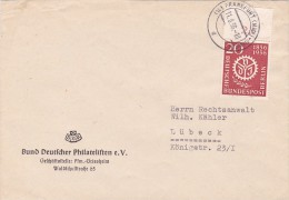Berlin (West) 1956 COVER FRANKFURT TO LUBECK. - Lettres & Documents