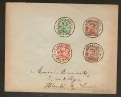 Nrs. 150 , 151 (2x) En 152 Op Brief Verstuurd Van BEERSEL (ANTW) Naar HEVERLEE (aankomststempel Dd. 16/3/1919) ! - 1918 Red Cross