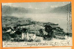 PBG-01 Baumaroche à Chardonne Sur Lavaux, Vue Sur Vevey. Précurseur Cachet 1906 - Chardonne