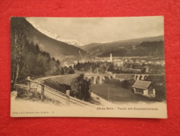 Grisons Albula Bahn Thusis  Mit Eisenbahnbrucke Verlag E. Reinhardt - Thusis