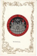 Warwick England Heraldic Crest Coat Of Arms C1900s Postcard - Warwick