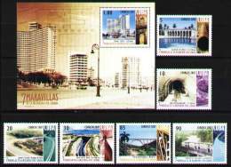 CUBA 2007 - Sept Merveilles De L'ingénierie Civile Cubaine - (6 + Bloc) - Unused Stamps
