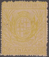 LOC-30 CUBA SPAIN ESPAÑA REVENUE LOCAL 50c SANTIAGO YELLOW - Timbres-taxe
