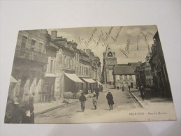CPA BENEVENT L ABBAYE RUE DU MARCHE 1908 - Benevent L'Abbaye