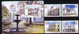 CUBA 2007 - Architecture. Ville De Cienfuegos - (4 + Bloc) - Unused Stamps