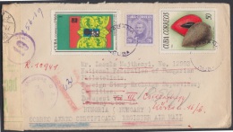 1971-H-5. CUBA 1971. SOBRE CERTIFICADO A HUNGRIA CON CENSURA POSTAL. HUNGARY. - Briefe U. Dokumente