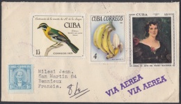 1972-H-4. CUBA 1972. SOBRE AVES BIRD  A FRANCIA POR VIA AEREA. FRANCE. - Briefe U. Dokumente