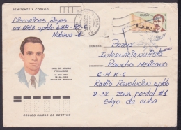 1988-EP-77 CUBA 1988. Ed.206d. ANGOLA WAR. POSTAL STATIONERY. MARTIRES DEL MONCADA. RAUL AGUIAR. - Cartas & Documentos