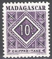 Madagascar 1947 Michel Taxe 31 Neuf ** Cote (2005) 0.50 Euro Chiffre Au Milieu - Timbres-taxe