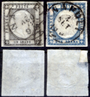 Napoli-F0023 (1861 - Sassone N. 19,  20 Difettoso (o). Il N. 19 è Perfetto. - Naples