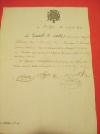 Certificat De Bonne Conduite/Ecole De Médecine Navale De Rochefort/Le Conseil De Santé/Charente/1816   DIP59 - Documenten