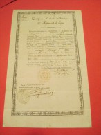 Certificat D'activité De Service/56éme RI De Ligne/Oléron /Oloron/ Basses Pyrénées/Boulanger/Montauban/1829   DIP77 - Documenten