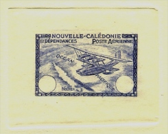 SEA PLANES-1942-SUNKEN IMPERF DIE PROOF WITHOUT VALUE-RF TABLETS-UNSIGNED-NEW CALEDONIA-MNH-RARE-DCN-01 - Other (Sea)