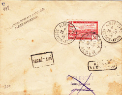 Alger Ghardaia 1946 - Alger Gare Section Avion - 1er Vol Erstflug Inaugural Flight - Qq Tâches - Covers & Documents