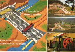 57  2 CARTES  PLAN INCLINE TRANSVERSAL ST LOUIS ARZVILLER Sur Le Canal De La Marne Au Rhin RECTO VERSO - Arzviller