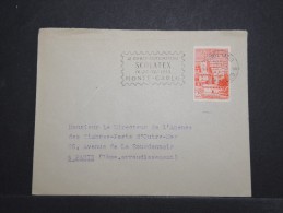 MONACO - Env Avec Flamme "SCOLATEX Le Timbre Qui Instruit" Pour Paris - Mars 1950 - A Voir - P15129 - Storia Postale