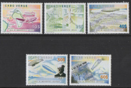 Cabo Verde 2006 - Ciclo Da Aeronautica Hélice Zeppelin Avion Airplane Flugzeug Air Transport 4 Val. MNH - Islas De Cabo Verde