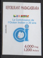 Madagascar Madagaskar 2003 Mi.2611 Commission De L'Océan Indien 20 Ans Indian Ocean Indisches Ozean NON DENTELE IMPERF - Madagascar (1960-...)